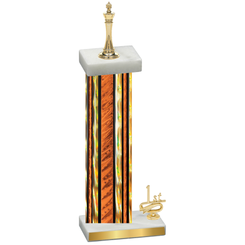 Accented Single Orange Glacier First Place Chess Trophy