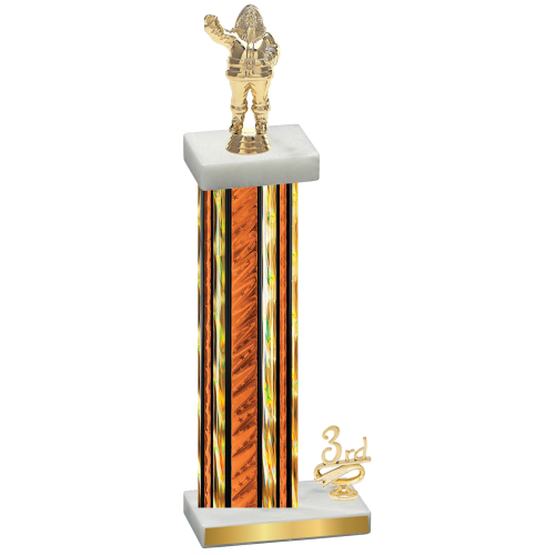 Accented Single Orange Glacier Third Place Holiday Trophy
