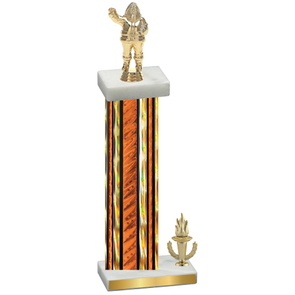 Accented Single Orange Glacier Victory Holiday Trophy