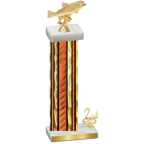 Accented Single Orange Glacier Second Place Fishing Trophy