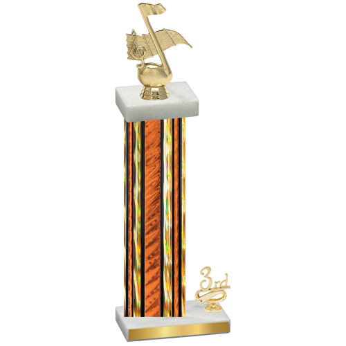 Accented Single Orange Glacier Third Place Music Trophy