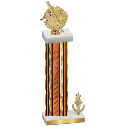 Accented Single Orange Glacier Victory Baseball Trophy