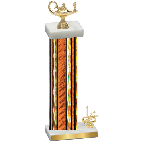 Accented Single Orange Glacier First Place Academics Trophy