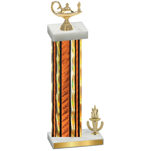 Accented Single Orange Glacier Victory Academics Trophy