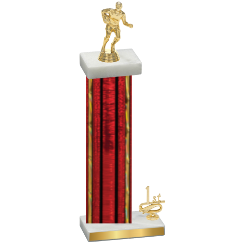 Accented Single Red Glacier First Place Rugby Trophy