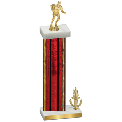 Accented Single Red Glacier Victory Rugby Trophy