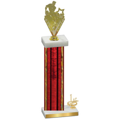 Accented Single Red Glacier First Place Rugby Trophy