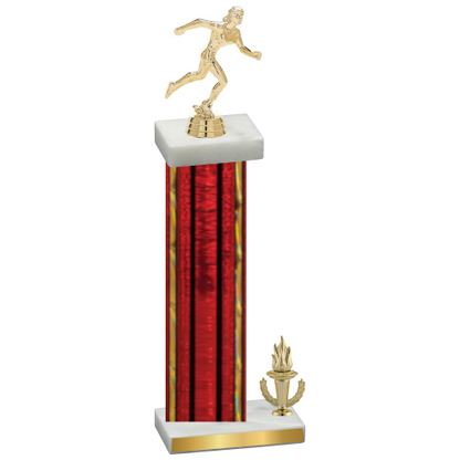 Accented Single Red Glacier Victory Running Trophy