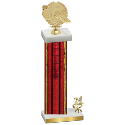 Accented Single Red Glacier Year Running Trophy