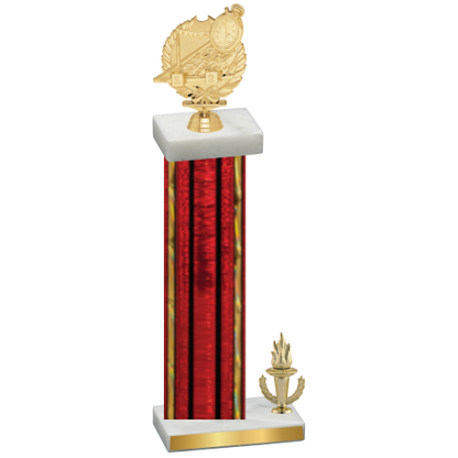 Accented Single Red Glacier Victory Swimming Trophy