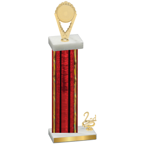 Accented Single Red Glacier Second Place Insert Trophy