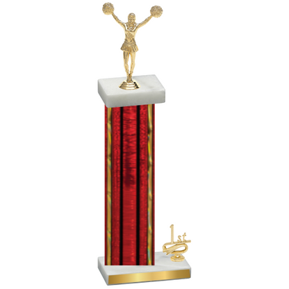 Accented Single Red Glacier First Place Cheerleading Trophy