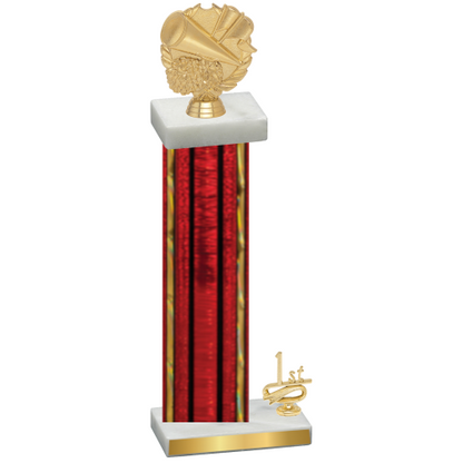 Accented Single Red Glacier First Place Cheerleading Trophy