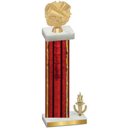 Accented Single Red Glacier Victory Cheerleading Trophy