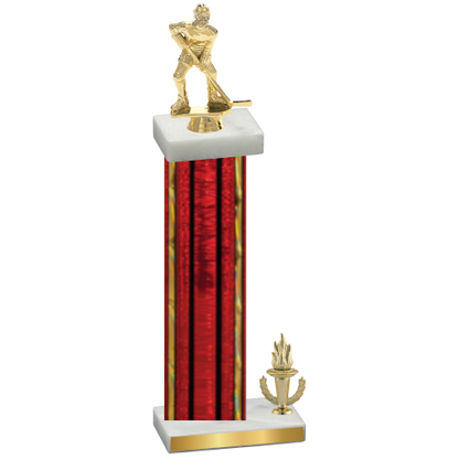 Accented Single Red Glacier Victory Hockey Trophy