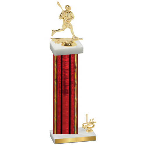 Accented Single Red Glacier First Place Lacrosse Trophy