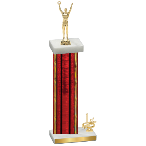 Accented Single Red Glacier First Place Victory Trophy