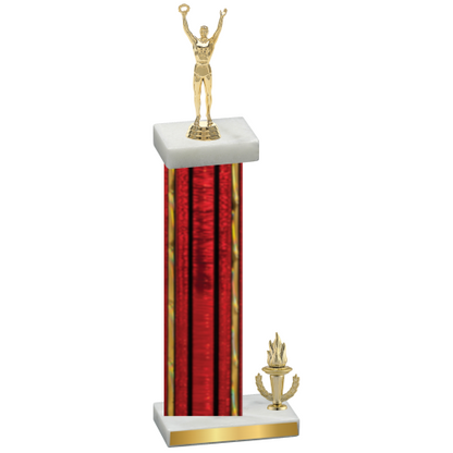 Accented Single Red Glacier Victory Victory Trophy