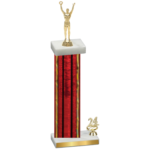 Accented Single Red Glacier Year Victory Trophy