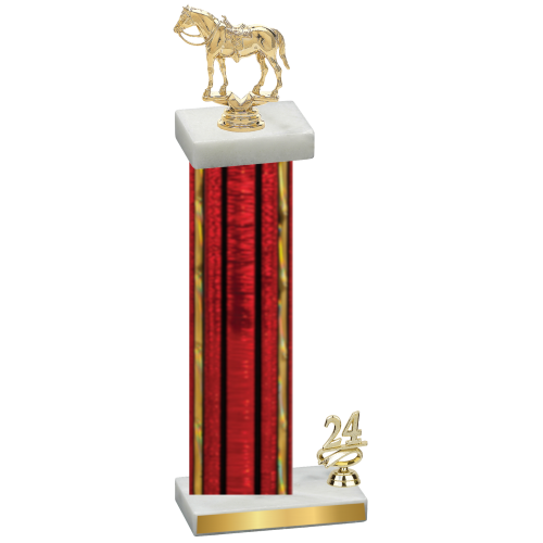 Accented Single Red Glacier Year Horses Trophy