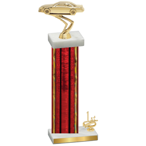 Accented Single Red Glacier First Place Cars Trophy