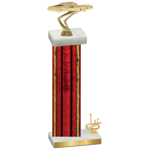 Accented Single Red Glacier First Place Cars Trophy