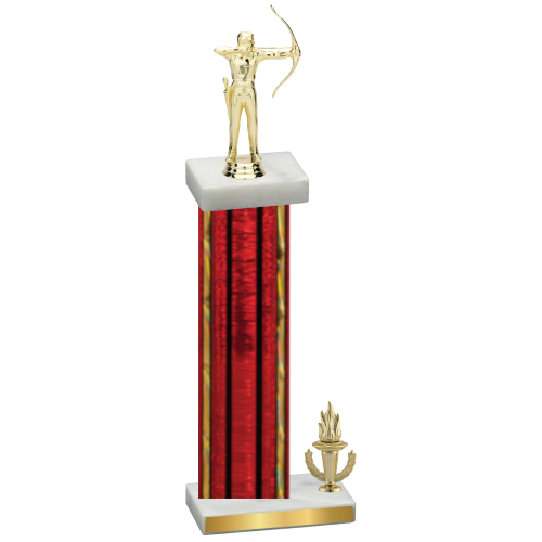 Accented Single Red Glacier Victory Archery Trophy