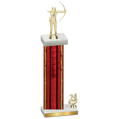 Accented Single Red Glacier Year Archery Trophy