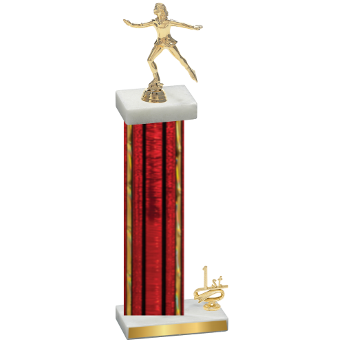 Accented Single Red Glacier First Place Skater Trophy