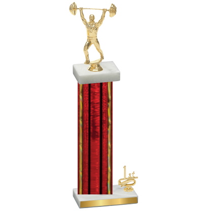 Accented Single Red Glacier First Place Weights Trophy