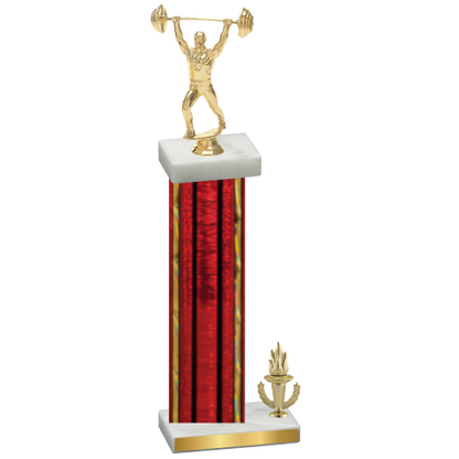 Accented Single Red Glacier Victory Weights Trophy