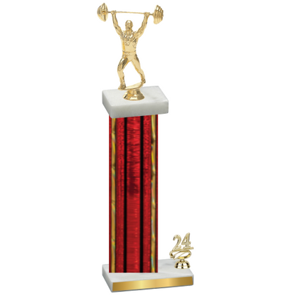 Accented Single Red Glacier Year Weights Trophy