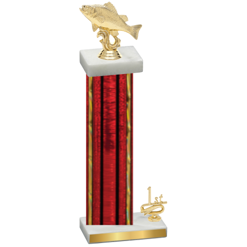 Accented Single Red Glacier First Place Fishing Trophy