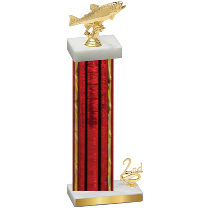 Accented Single Red Glacier Second Place Fishing Trophy