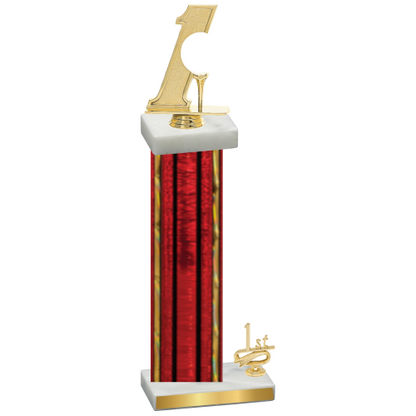 Accented Single Red Glacier First Place Golf Trophy