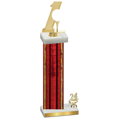 Accented Single Red Glacier Year Golf Trophy