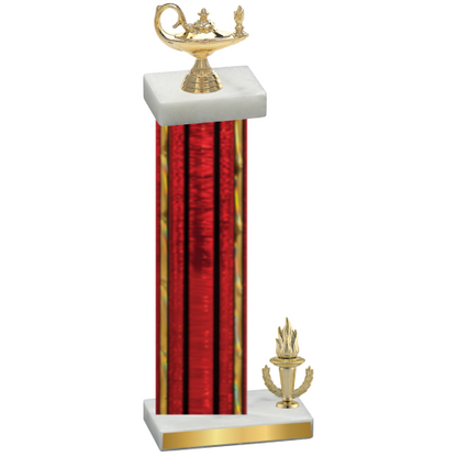 Accented Single Red Glacier Victory Academics Trophy