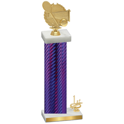 Accented Single Purple Carbon Fiber First Place Tennis Trophy