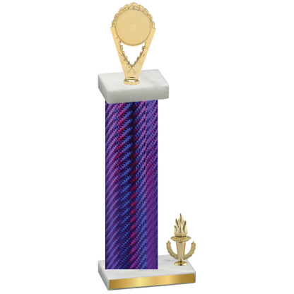 Accented Single Purple Carbon Fiber Victory Insert Trophy