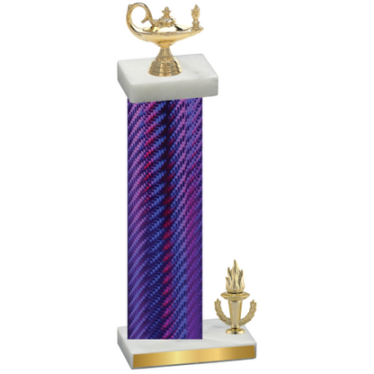 Accented Single Purple Carbon Fiber Victory Academics Trophy