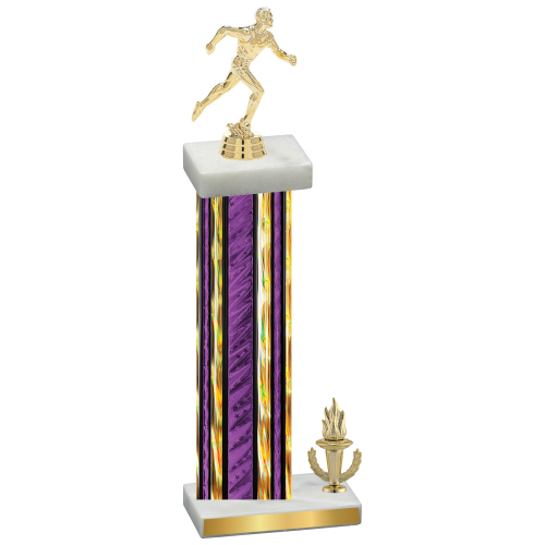 Accented Single Purple Glacier Victory Running Trophy