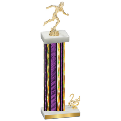 Accented Single Purple Glacier Second Place Running Trophy