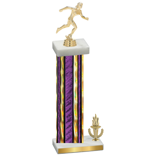 Accented Single Purple Glacier Victory Running Trophy