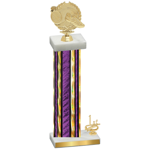 Accented Single Purple Glacier First Place Running Trophy