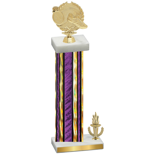 Accented Single Purple Glacier Victory Running Trophy