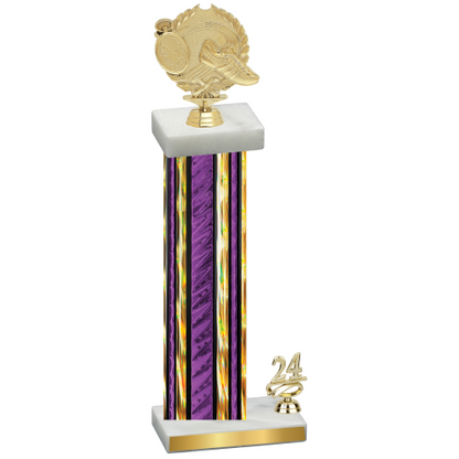 Accented Single Purple Glacier Year Running Trophy