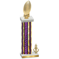 Accented Single Purple Glacier Victory Football Trophy