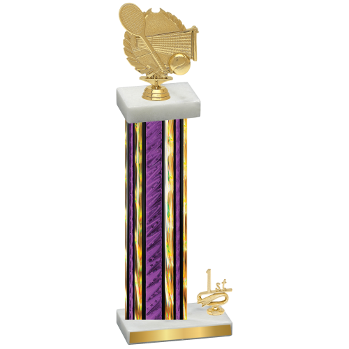 Accented Single Purple Glacier First Place Tennis Trophy