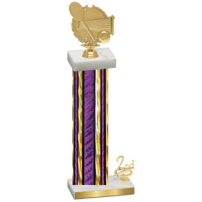 Accented Single Purple Glacier Second Place Tennis Trophy
