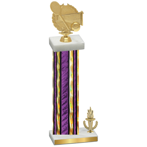 Accented Single Purple Glacier Victory Tennis Trophy